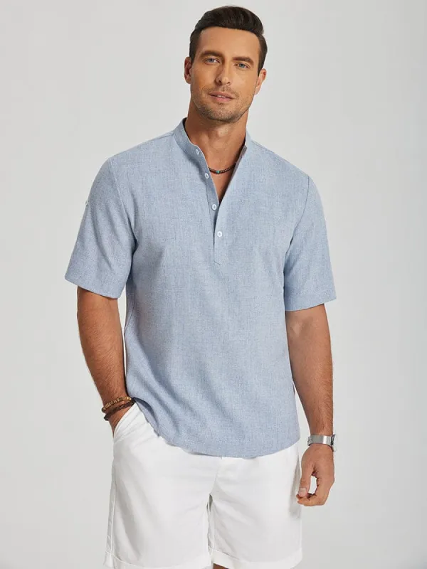 Summer Essential Linen Henley Shirt (US Only) sold by Coofandy
