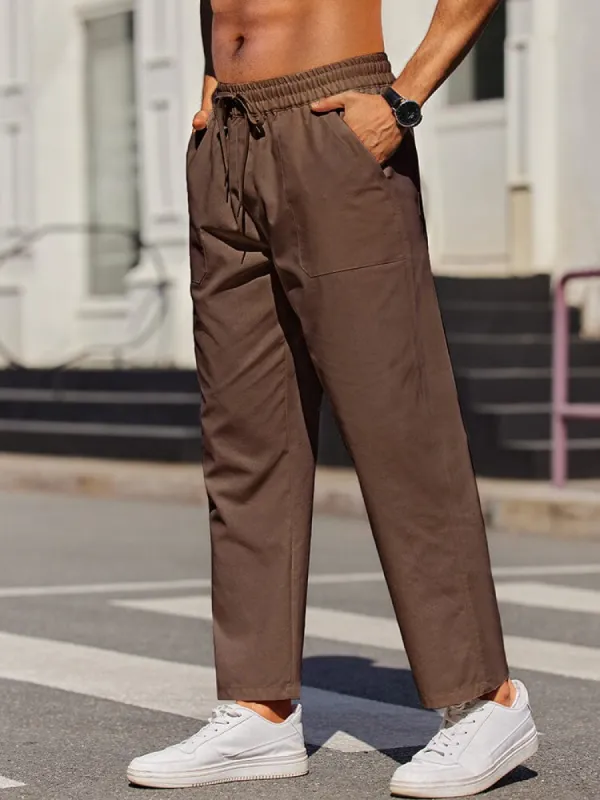 Casual Elastic Waist Linen Blend Pants (US Only) sold by Coofandy