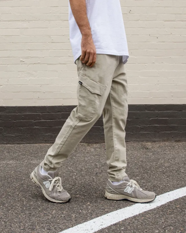 Inset Cargo Pant Tan sold by edge clothing