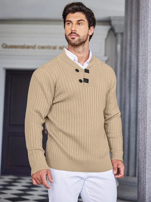 Stylish Shawl Collar Pullover Sweater (US Only) sold by Coofandy