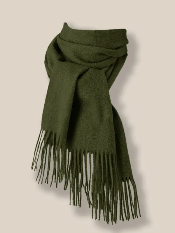 Comfy Tassel Faux Pashmina Scarf sold by Coofandy