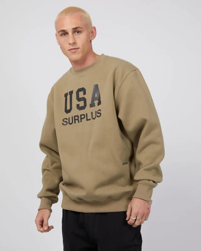 Usa Surplus Crewneck Washed Olive sold by edge clothing