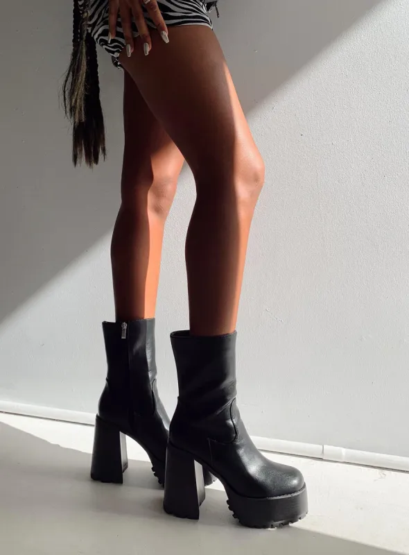 Garbo Boots Black sold by Princess Polly