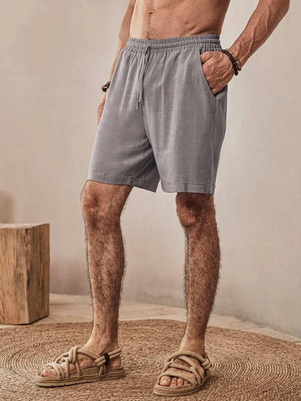 Casual Soft Linen Blend Shorts sold by Coofandy