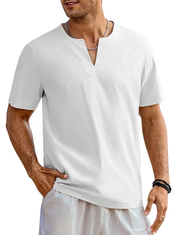 Casual Linen Style Henley Shirt (US Only) sold by Coofandy