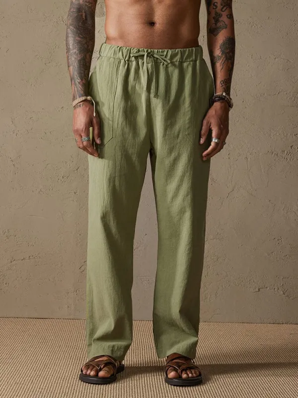 Cotton Linen Style Yoga Pants With Pockets sold by Coofandy
