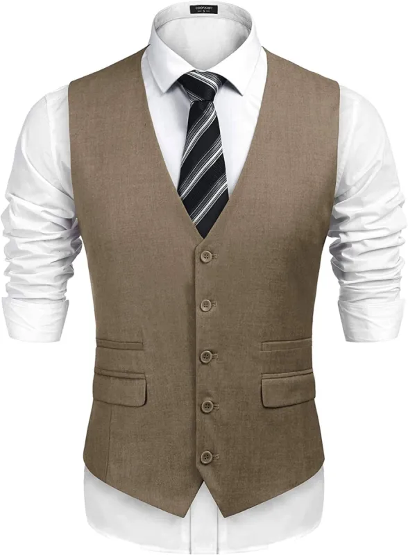 Slim Fit Business Suit Vest (US Only) sold by Coofandy