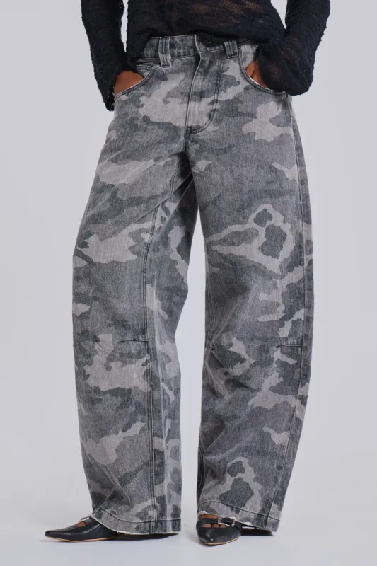 Camo Fade Colossus Jeans sold by Jaded London