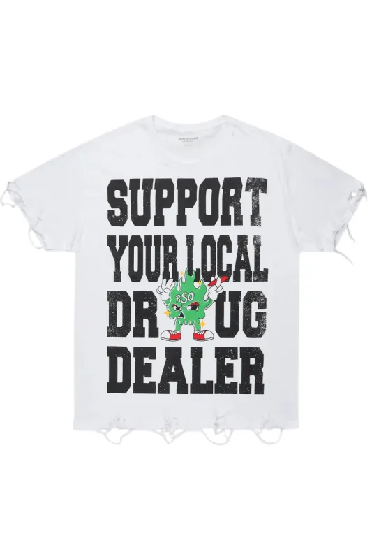 Tarl White Oversized Graphic T-Shirt sold by Rockstar Original