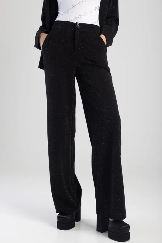 Ladies Sparkle Scuba Pant - Black sold by Edgars 