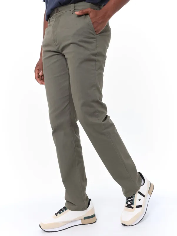 Men's New Basic Stretch Fit Chino - Olive sold by Edgars 