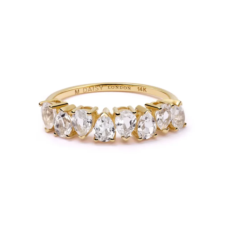 Estée Lalonde Fine Pear Sapphire Ring 14ct Solid Gold sold by Daisy Jewellery