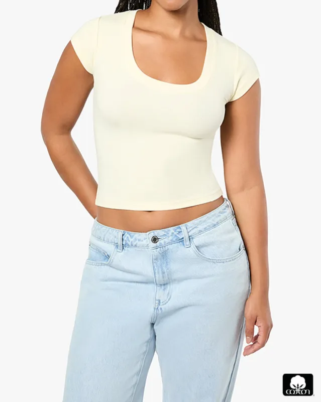 Scoop Neck Tee sold by WeWoreWhat