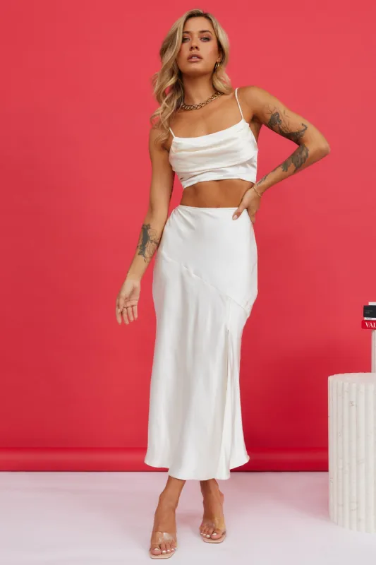 Chasing Heartbeats Midi Skirt Cream sold by Hello Molly