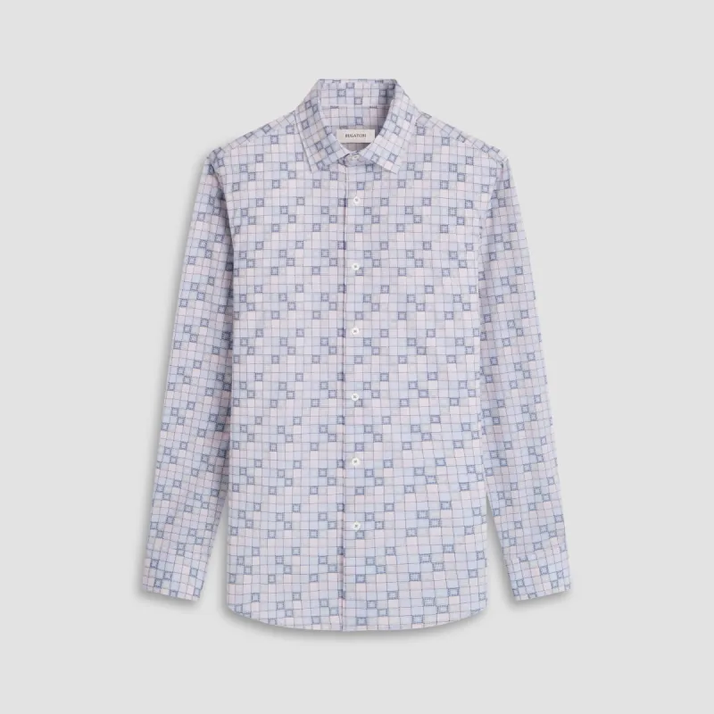 James Checkered OoohCotton Shirt sold by Bugatchi