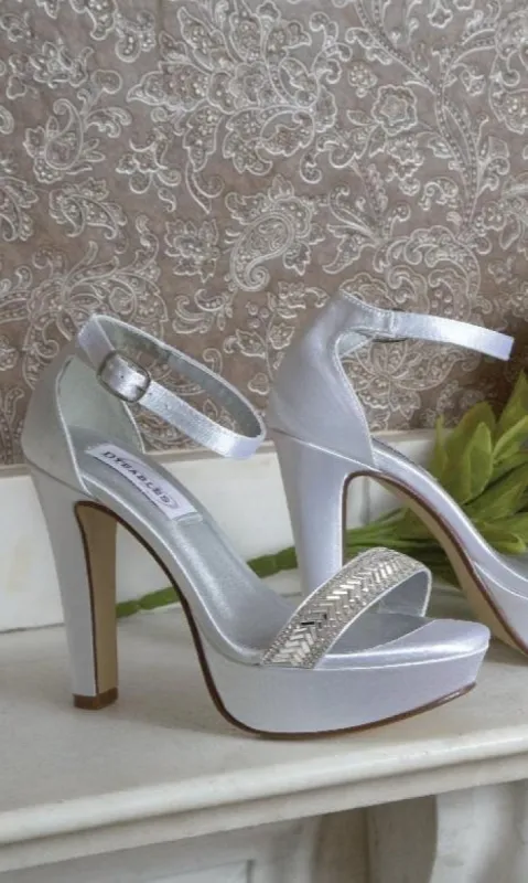 Mary White Satin Prom Dress Shoes: Dyeables 4432 sold by PromGirl