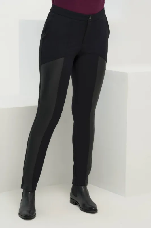 Xandra Leather Contrast Pant sold by Anatomie