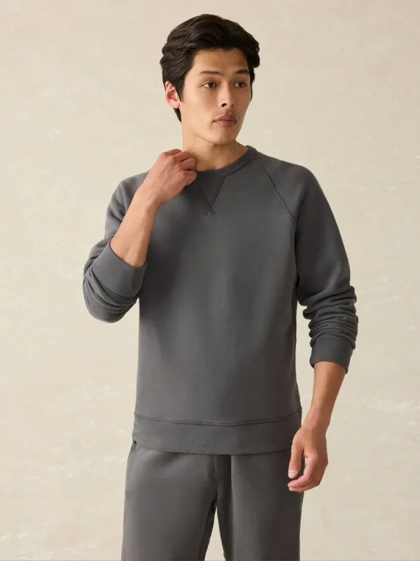 High Standard Fleece Crewneck - Mountain Black sold by Faherty