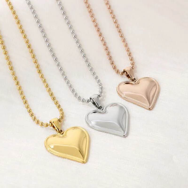 Stainless Steel Heart Pendant Necklace sold by Charming Charlie