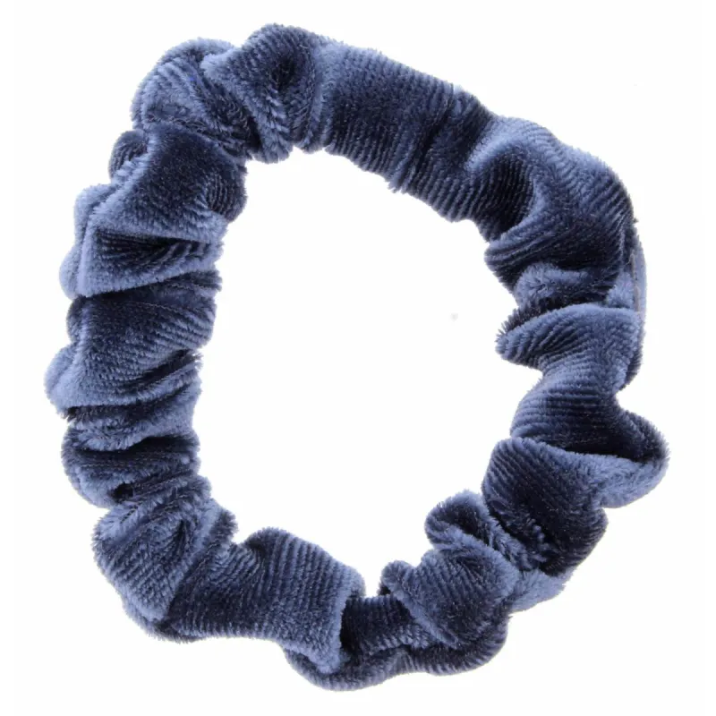 Denim Blue Velvet Small Scrunchie sold by Charming Charlie