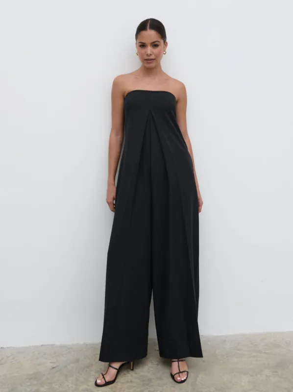 Jaden Bandeau Wide Leg Jumpsuit - Black sold by Pretty Lavish