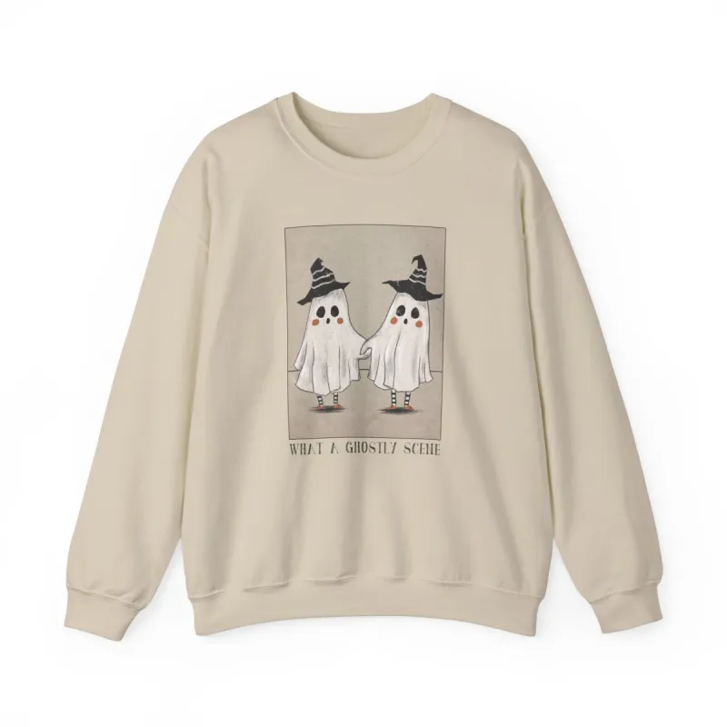 Ghostly Scene Crewneck Sweatshirt sold by Rose Blush Studio