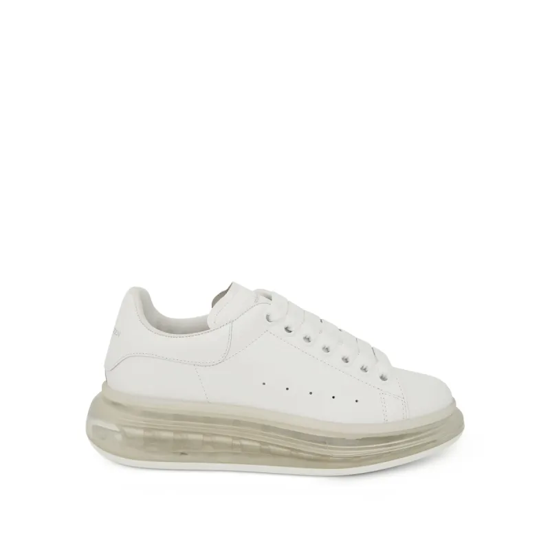 Larry Transparent Sole Sneakers in White/White sold by MARAIS
