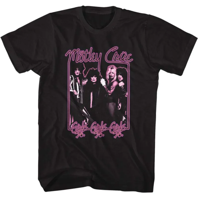 Girls Girls Girls Neon T-shirt sold by Rockabilia