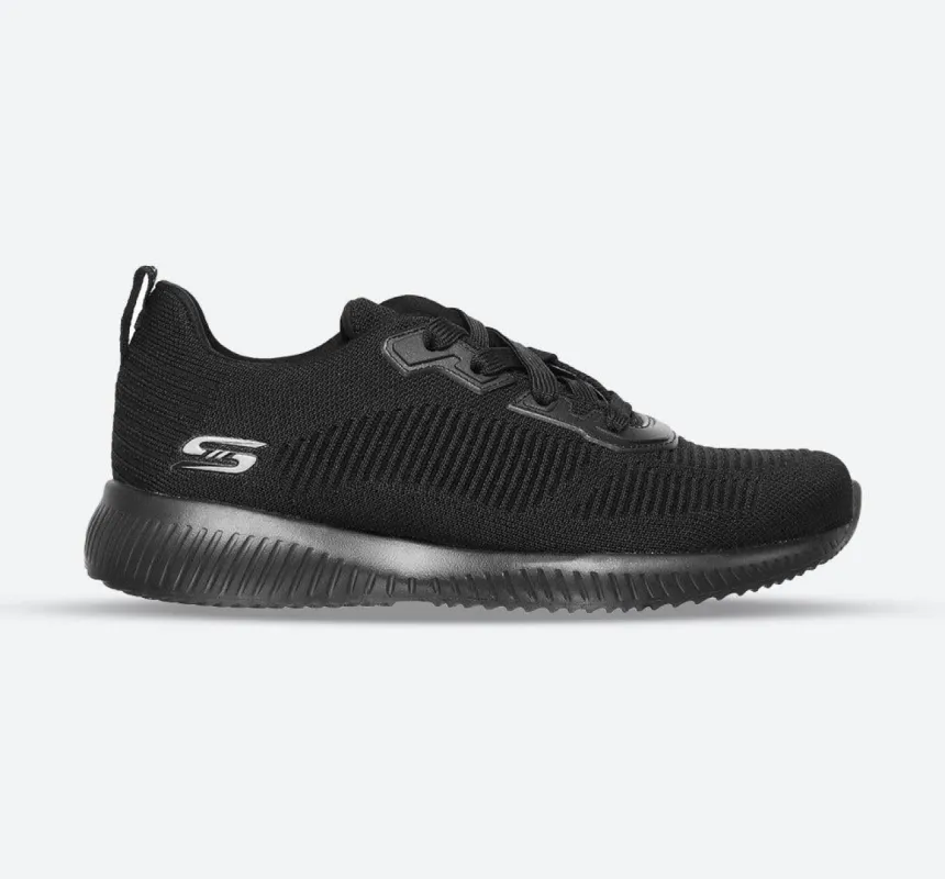 Womens Wide Fit Skechers 32504 Bobs Tough Talk Trainers - Black sold by Wide Fit Shoes