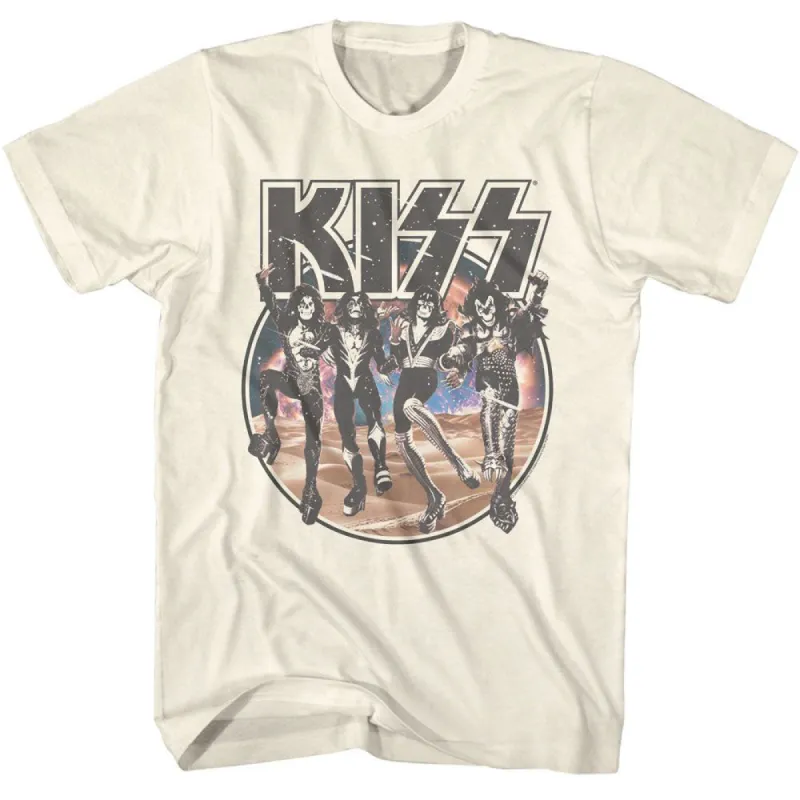 Kiss Space Circle With Skeleton Band T-shirt sold by Rockabilia