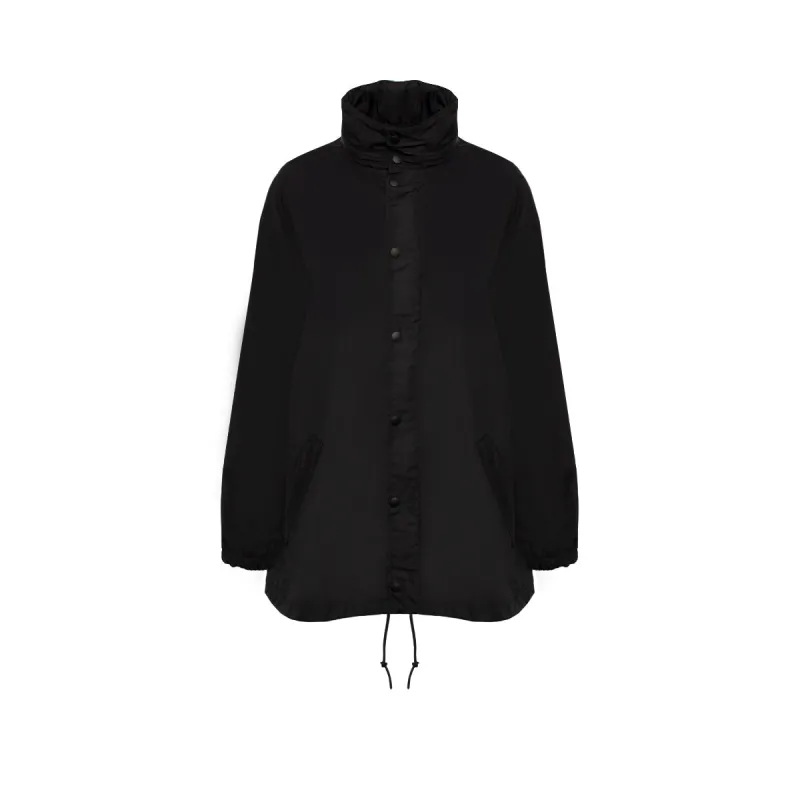 Oversize Logo Nylon Windbreaker in Black sold by MARAIS
