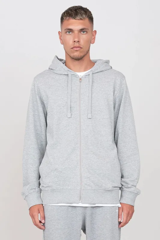 Gauzed Hoodie With A Zipper Grey sold by Ivalo.com