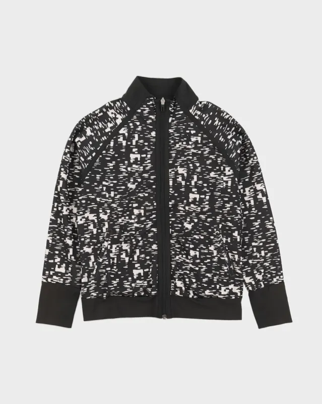 Adidas Black Patterned Sports Jacket - S sold by Rokit