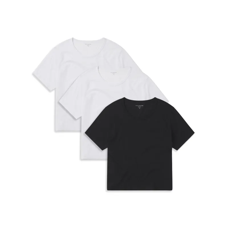 Cotton Boxy Pocket Crew Neck Tee 3-Pack sold by Mott & Bow