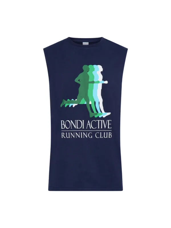 Sports Club Tank - Navy sold by Bondi Active