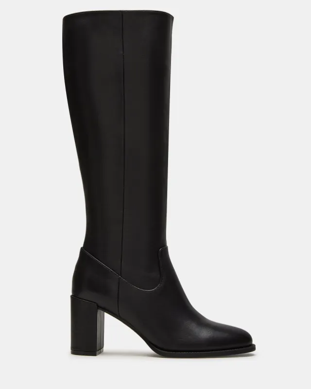JOVANA BLACK LEATHER sold by Steve Madden
