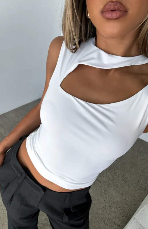 Hypnotised Tank Top White sold by White Fox Boutique