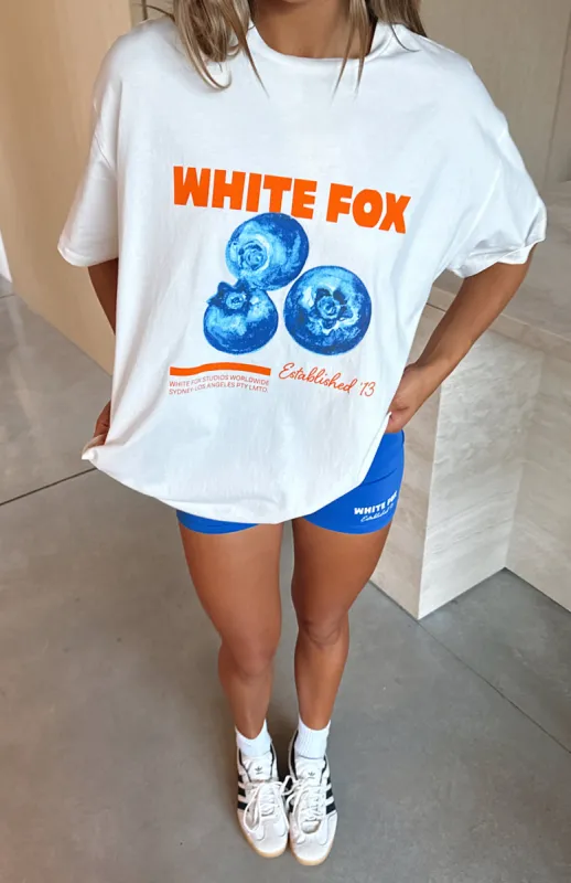 Summer Fun Oversized Tee White sold by White Fox Boutique
