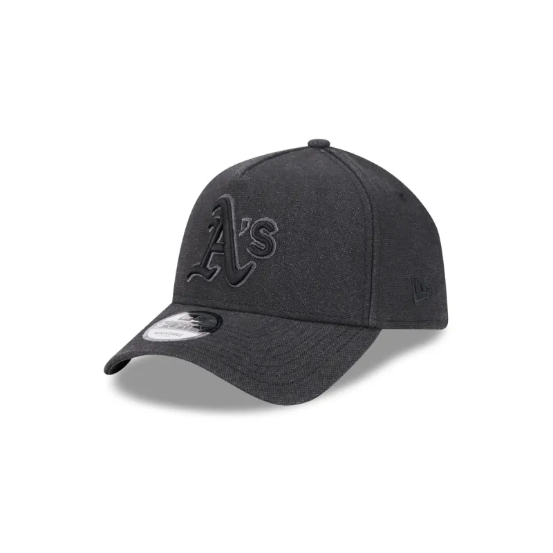 Oakland Athletics Logo Essentials Black 9FORTY A-Frame Snapback Hat sold by New Era