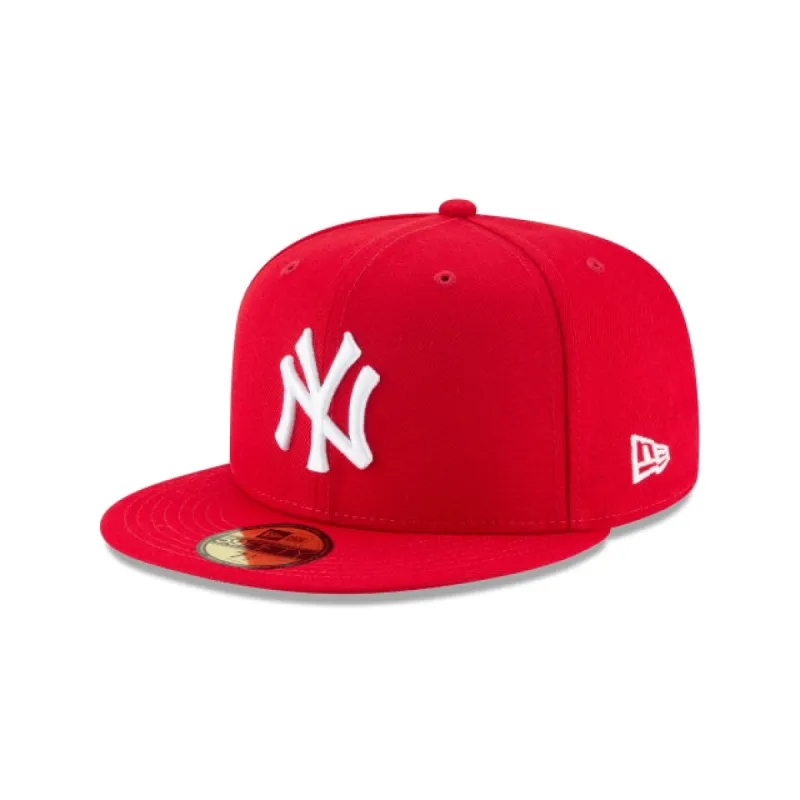 New York Yankees Scarlet Basic 59FIFTY Fitted Hat sold by New Era