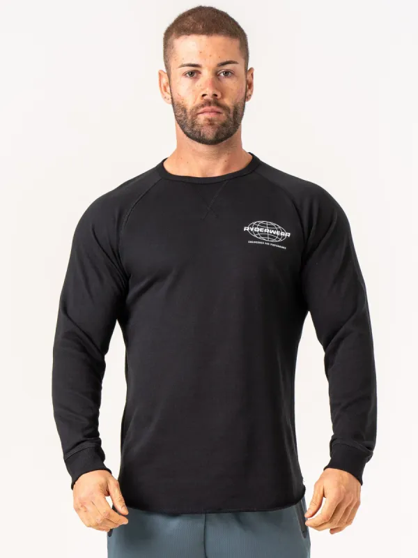 Energy Crew Neck - Black sold by Ryderwear