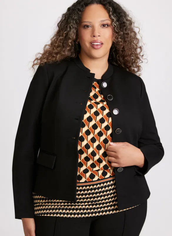 Crew Neck Button-Down Jacket sold by Laura