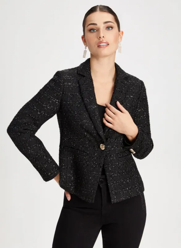 Metallic Detail Tweed Jacket sold by Laura