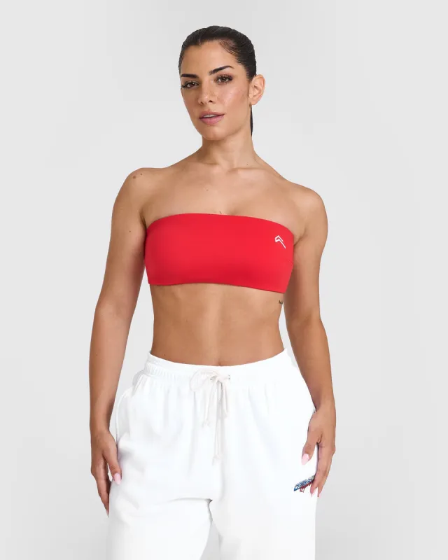 Unified Micro Bandeau Bralette | Muscle Mommy Red sold by Oner Active