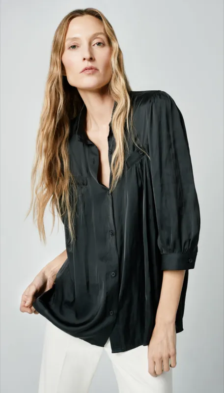 Shirred Pocket Blouse sold by Smythe