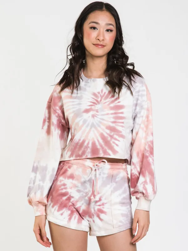 HARLOW GISELLE TIE DYE CROPPED CREW - CLEARANCE sold by Boathouse