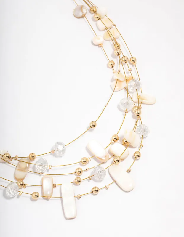 Gold Layered Beaded Necklace sold by lovisa