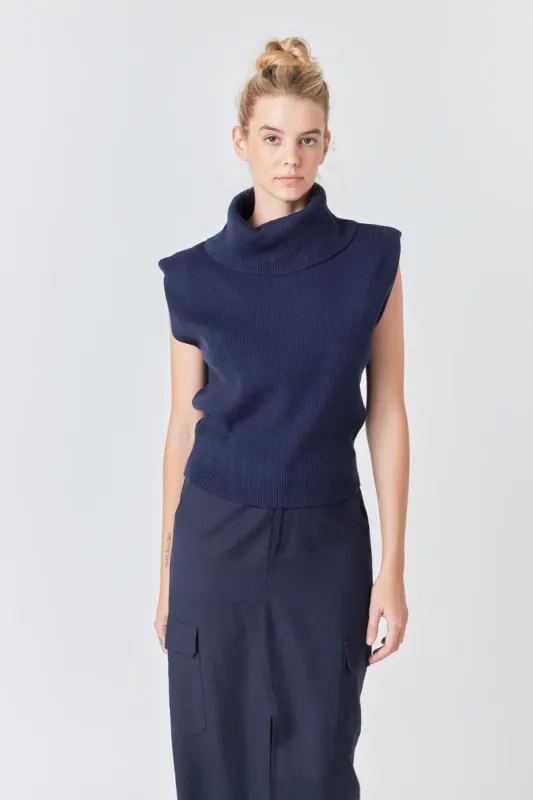 Turtleneck Sleeveless Sweater sold by Endless Rose