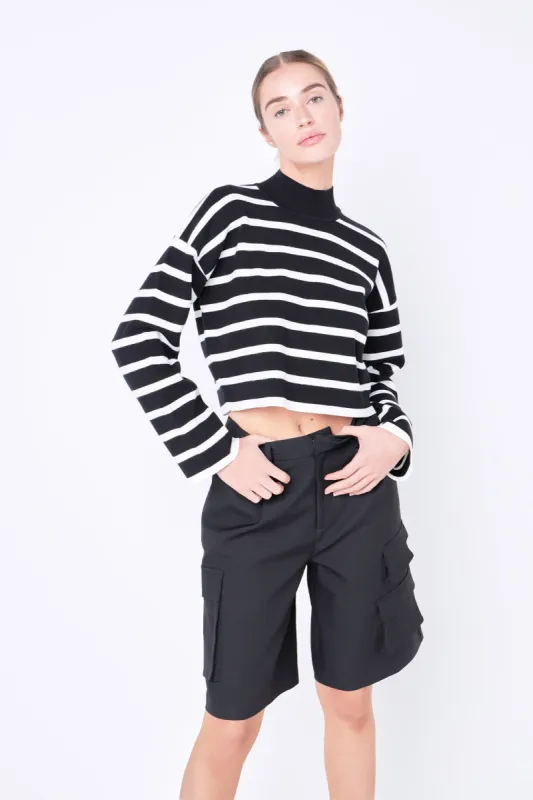 Striped Cropped Sweater sold by Endless Rose