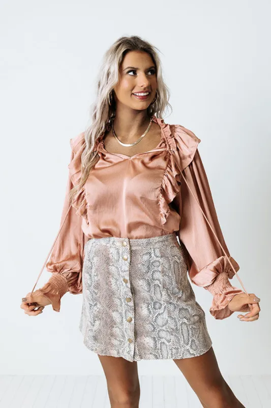 Grand Avenue Shift Top In Light Rustic Rose sold by Impressions